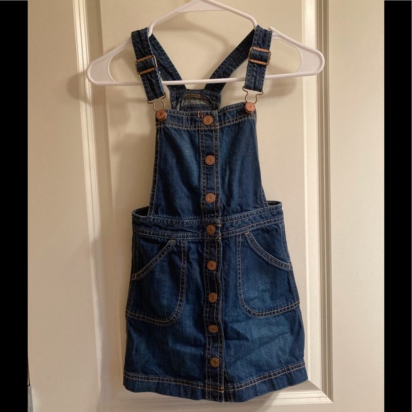 Gap Kids Denim/Jean Overall Dress, size small - Picture 2 of 6